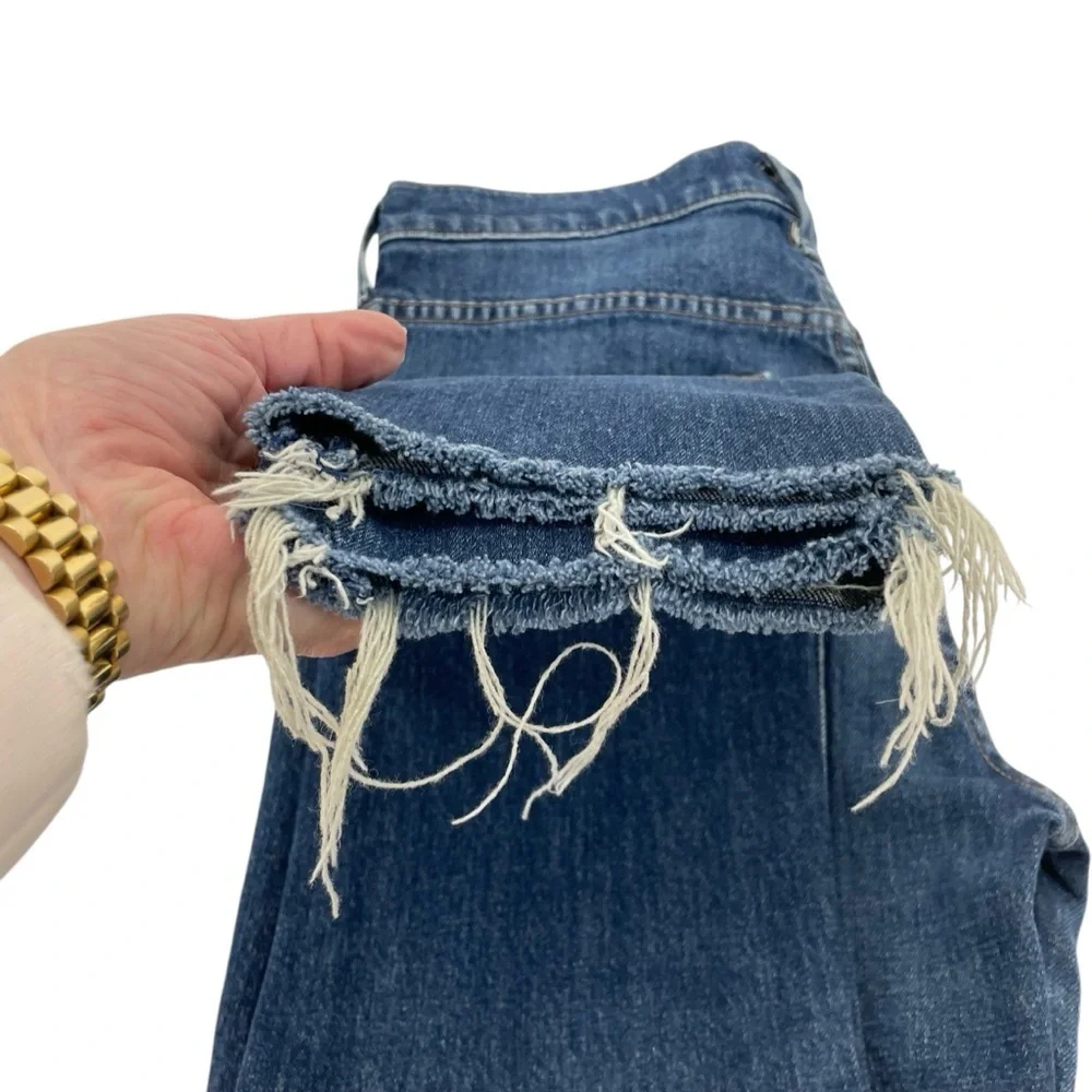 MOTHER The Stunner Fray Jeans 27 Blue